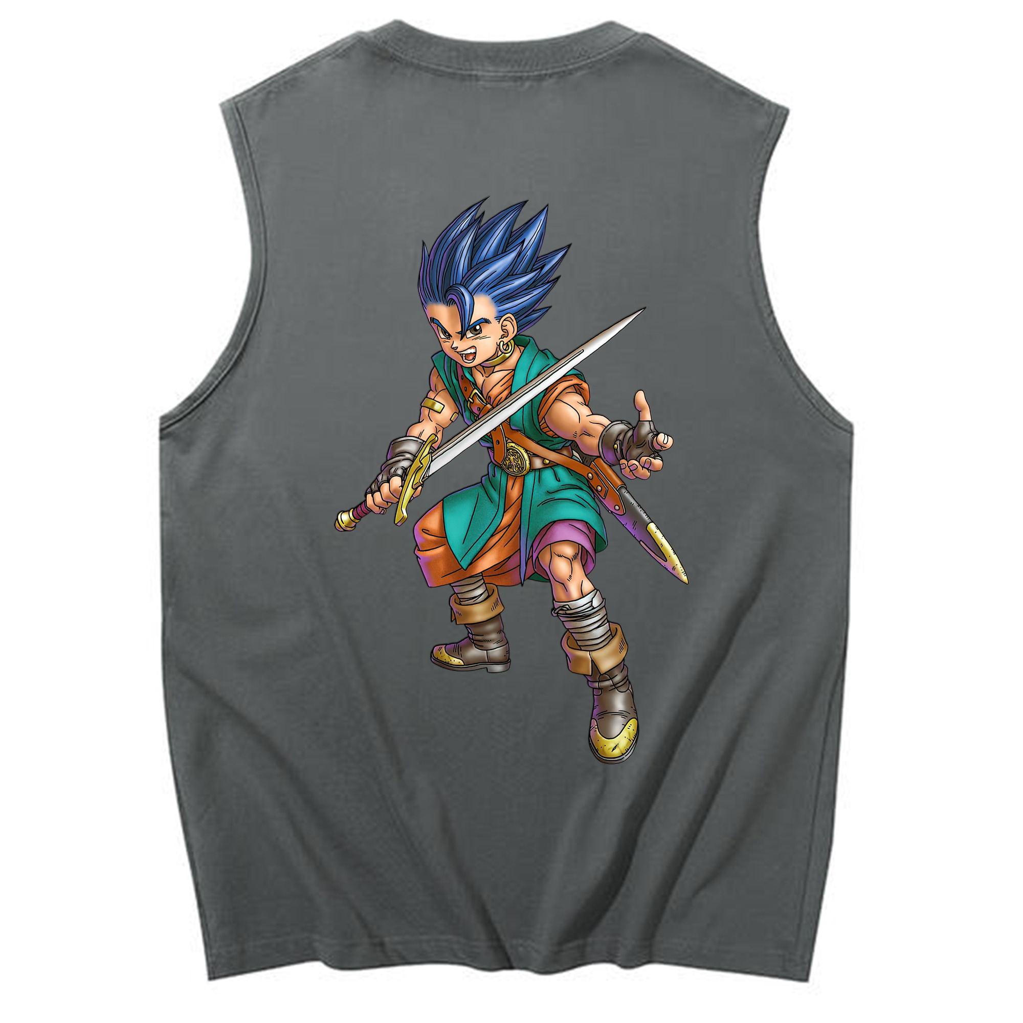 （画像用） ドラゴンクエスト Doragon Kuesuto Dragon Quest コットン100％タンクトップ（背面プリント）